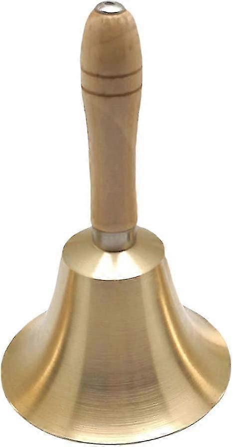 Solid Hand Bell Brass Bell Service Bell Wooden Call Bell For Home Decoration