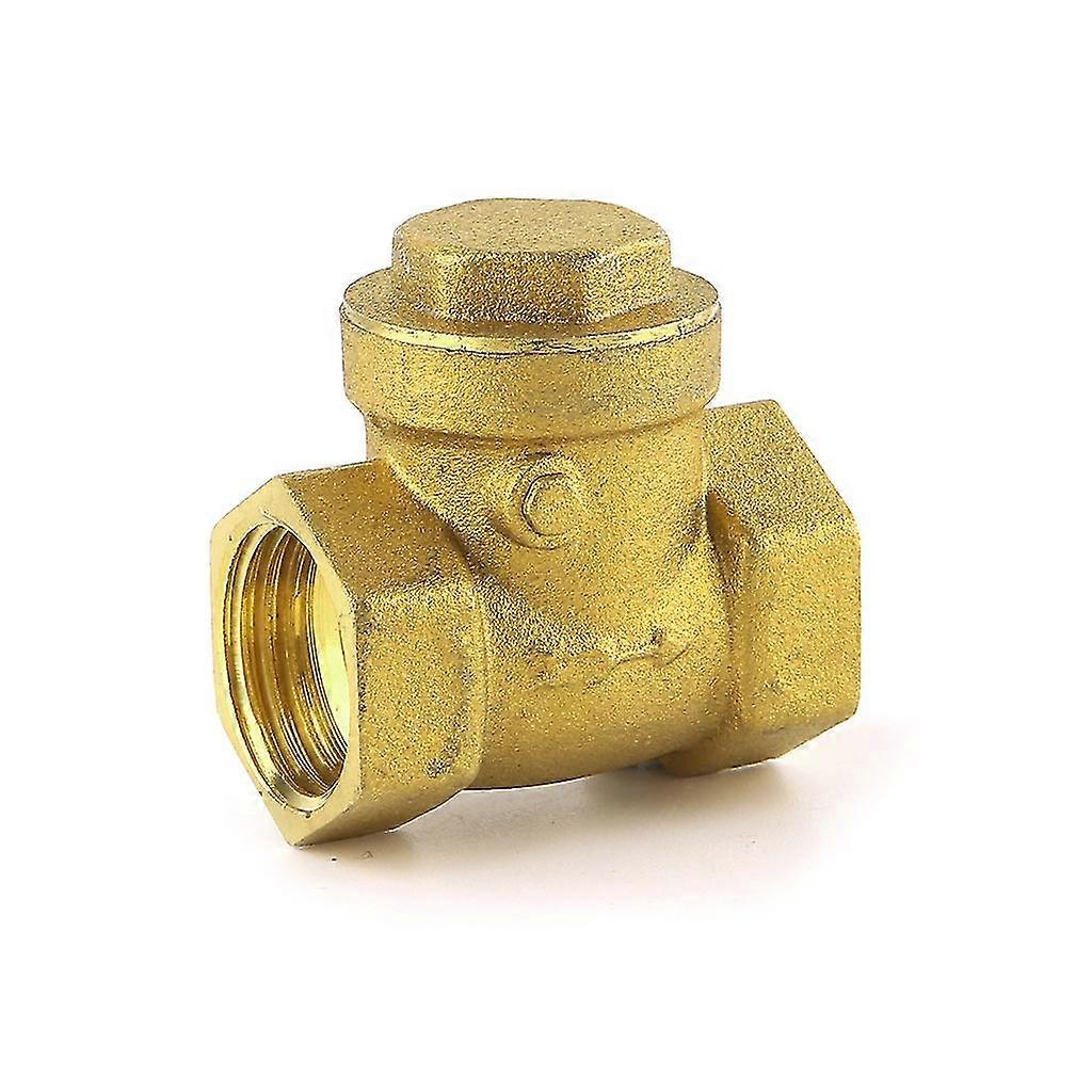 Golden Horizontal Check Valve Brass Non Return Valve 1/2"