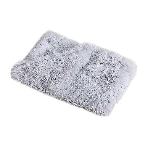 Pet Blanket Fluffy Soft Warm Double Layer Washable, Light Grey, 56*36cm