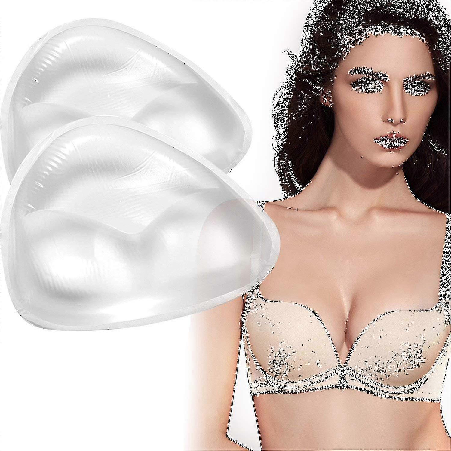 Silicone Bra Inserts,Clear Gel Waterproof Enhancers Push Up Breast Inserts Bra Pads For Swimsuits Bikini