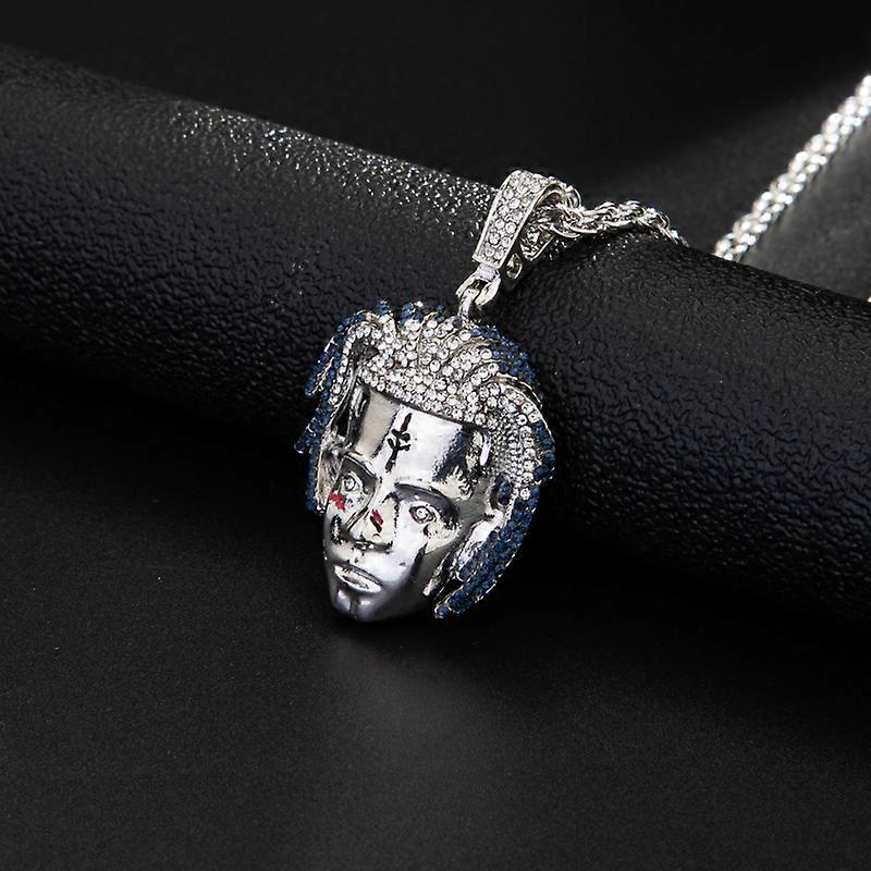 2PCS Hip-hop Rap Rapper Xxxtentacion Necklace Rope Chain Pendant 