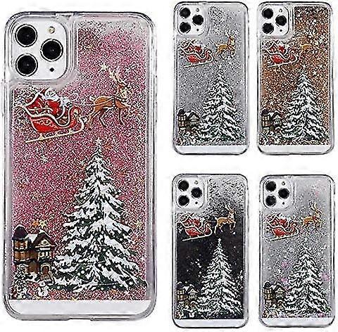 Christmas Quicksand Case Compatible Iphone 14 Pro Max/14 Pro/14 Plus/14 Xmas Liquid Floating Flowing Moving Bling Case/YY