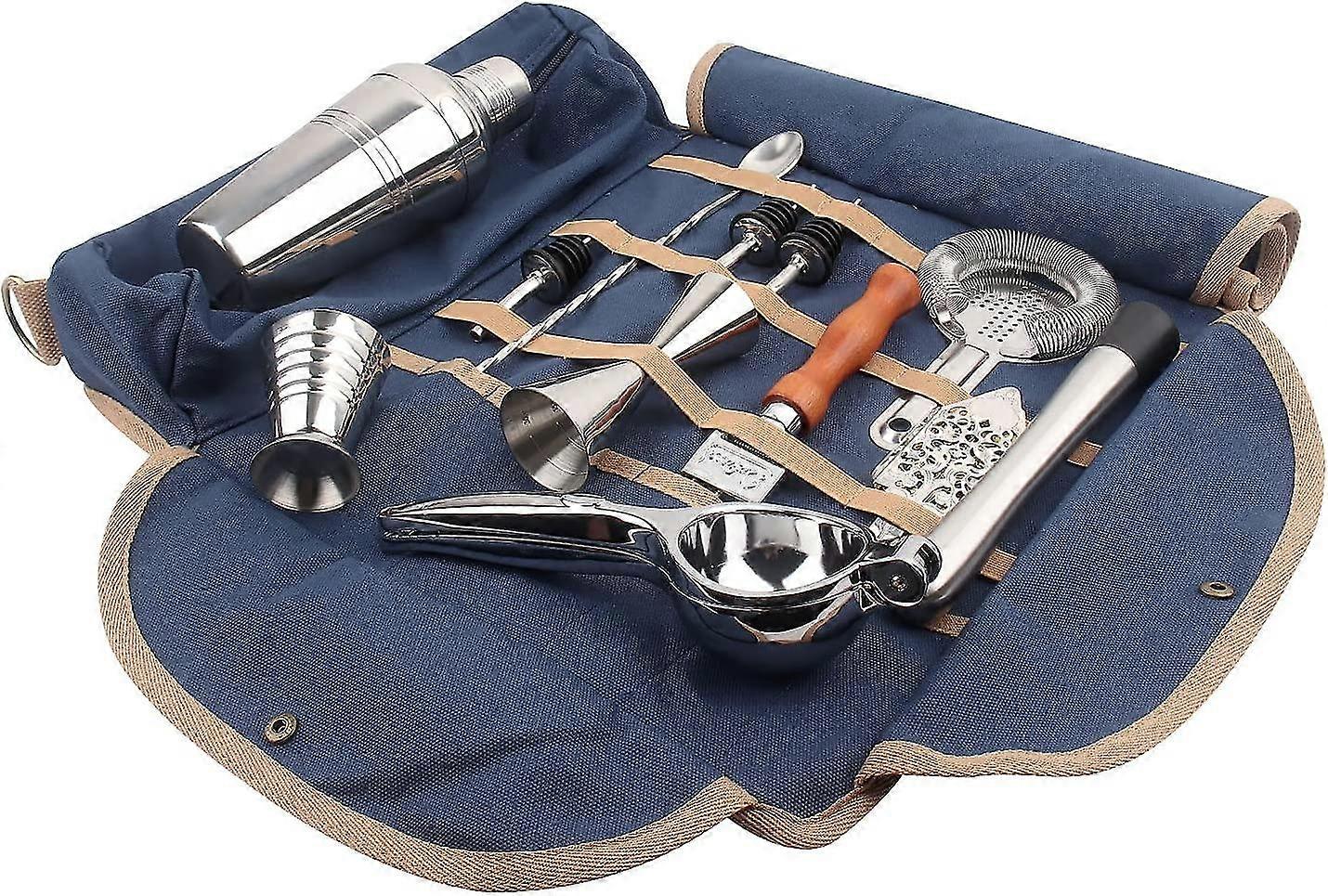 Bartender Bag, Bartender Travel Bag Portable Roll Bartender Tool Bag Case