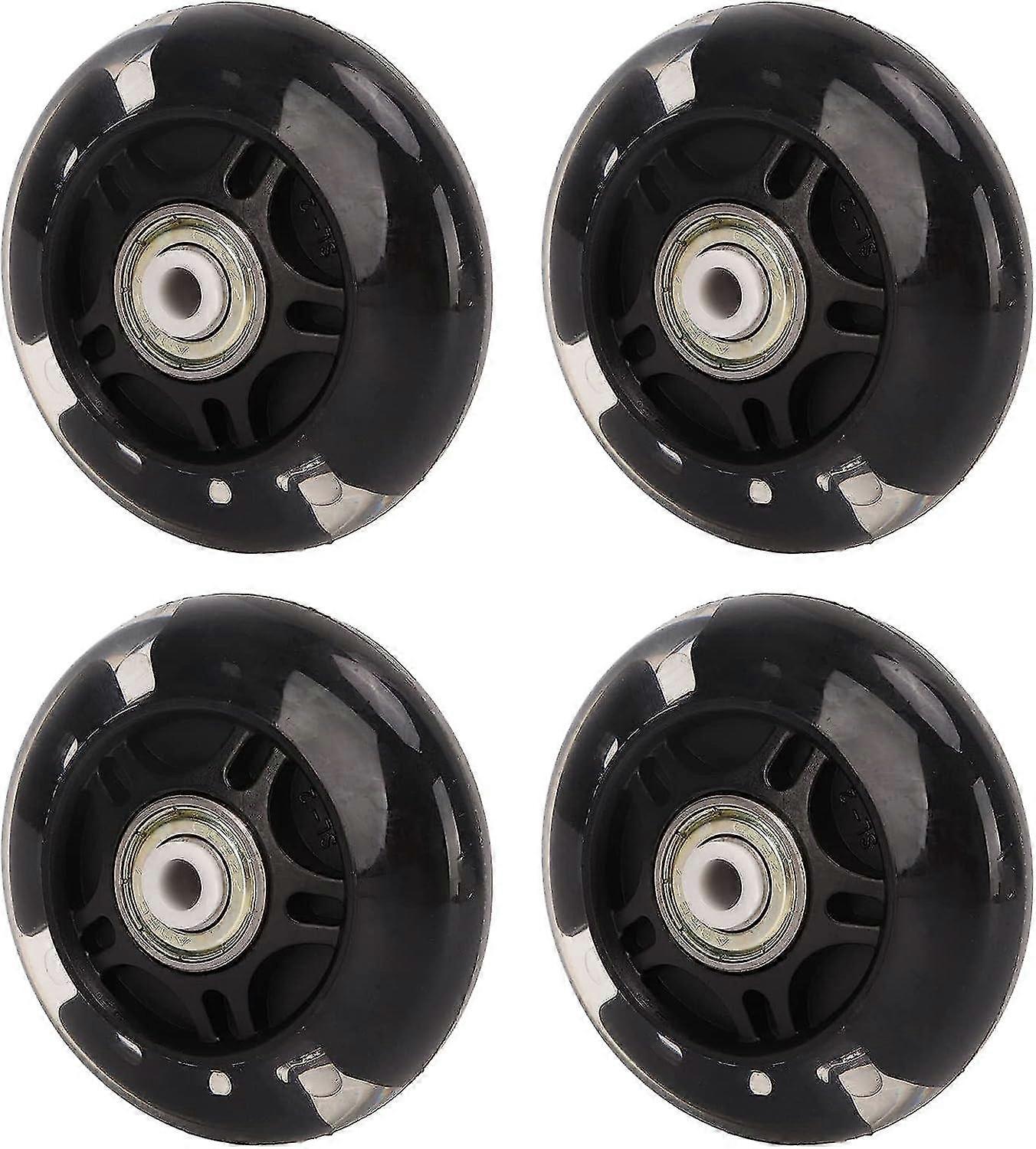 Inline Skate Wheels, 4 Pcs Inline Skate Flash Wheel Roller Skate Pu Wheels Replacement Skate Wheels 69mm