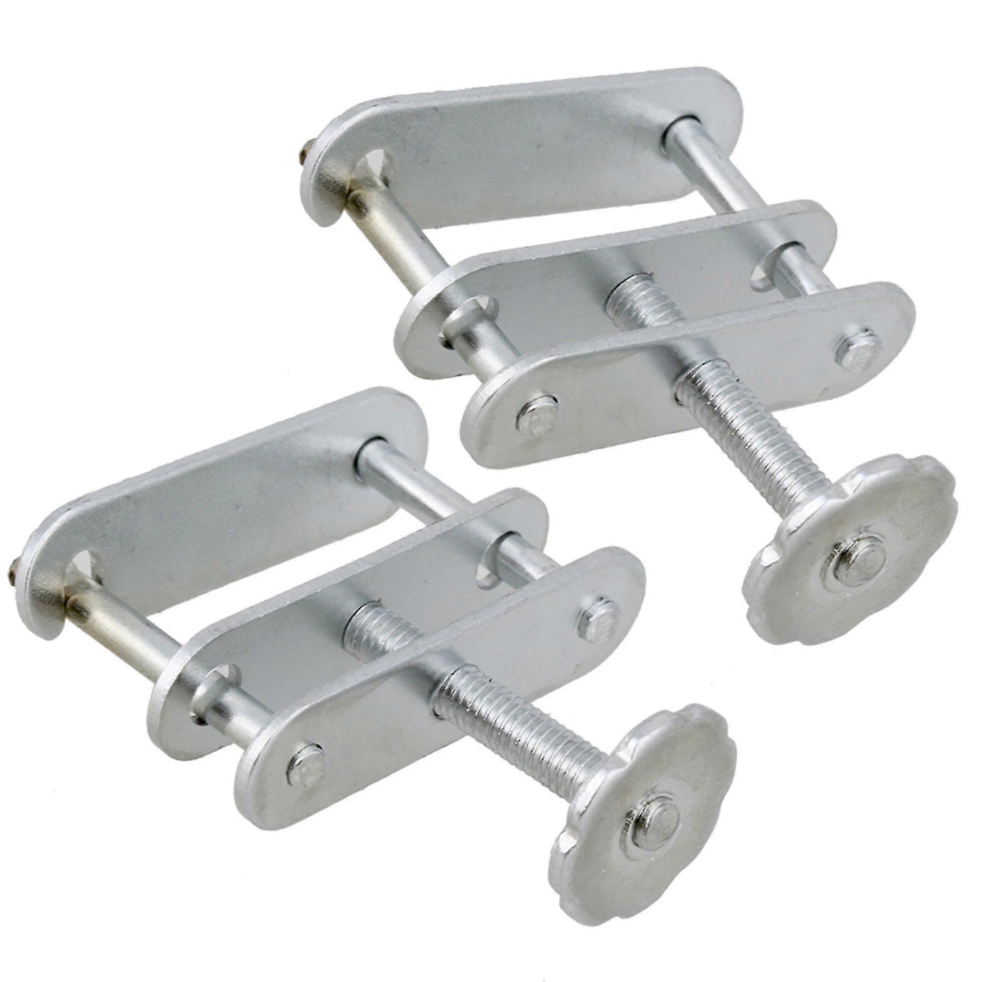 Metal Compressor Screw Pipe Clamps Pipe Control Clamps (silver) (2pcs)