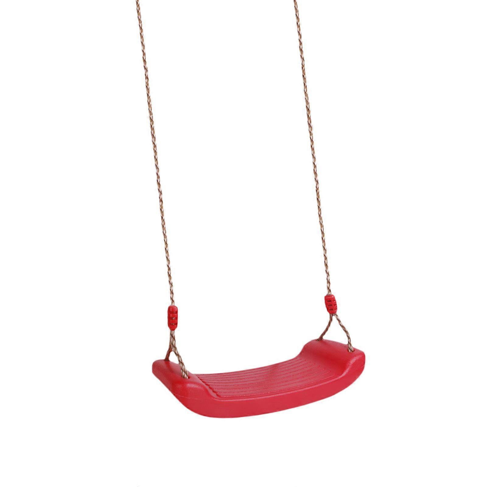 Outdoor Swing Set Seat with Rope Red Set