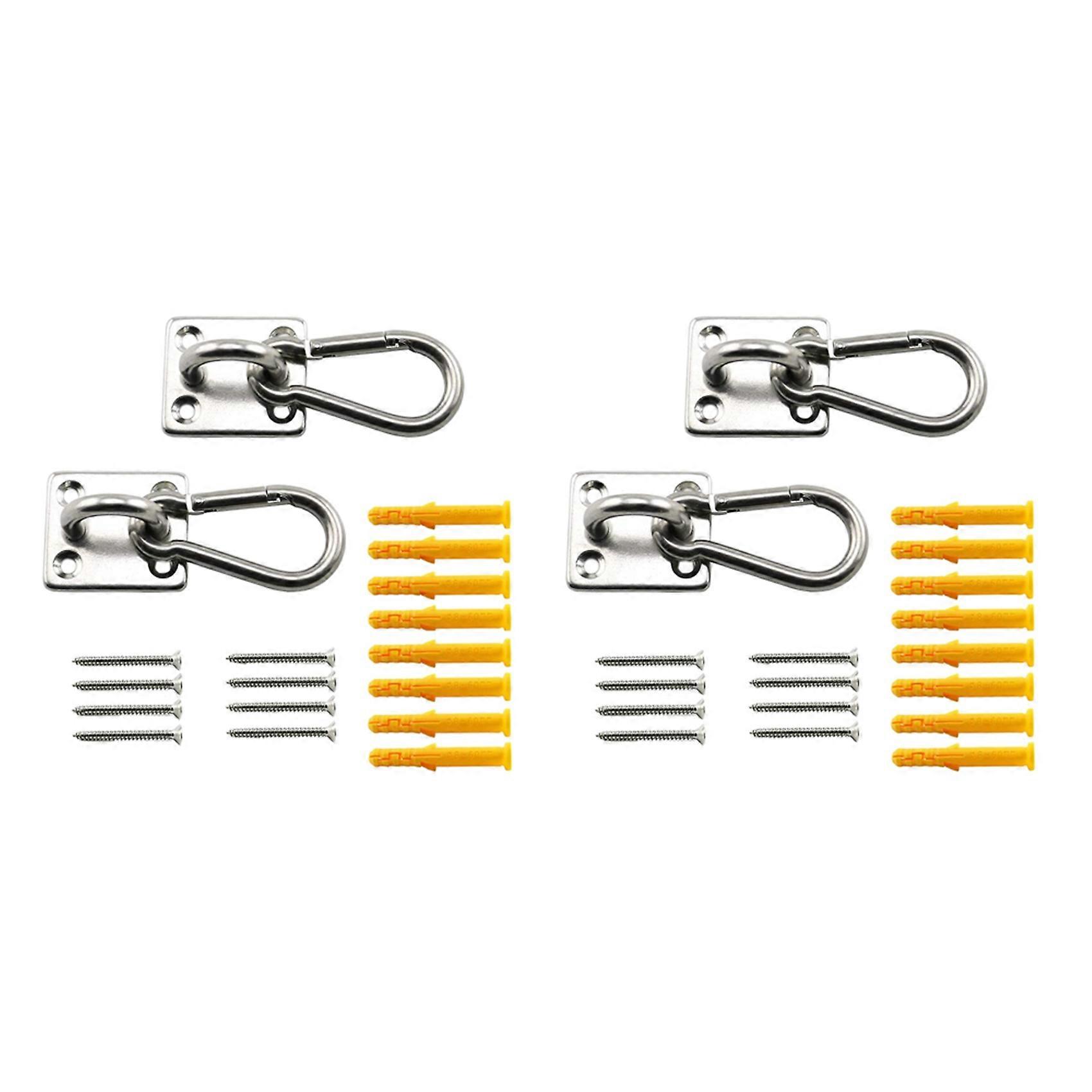 4 Set M6 Ceiling Wall Mount Hanging Hardware Fitting Set U-Shaped Hooks for Yoga Hammock Swings Mar