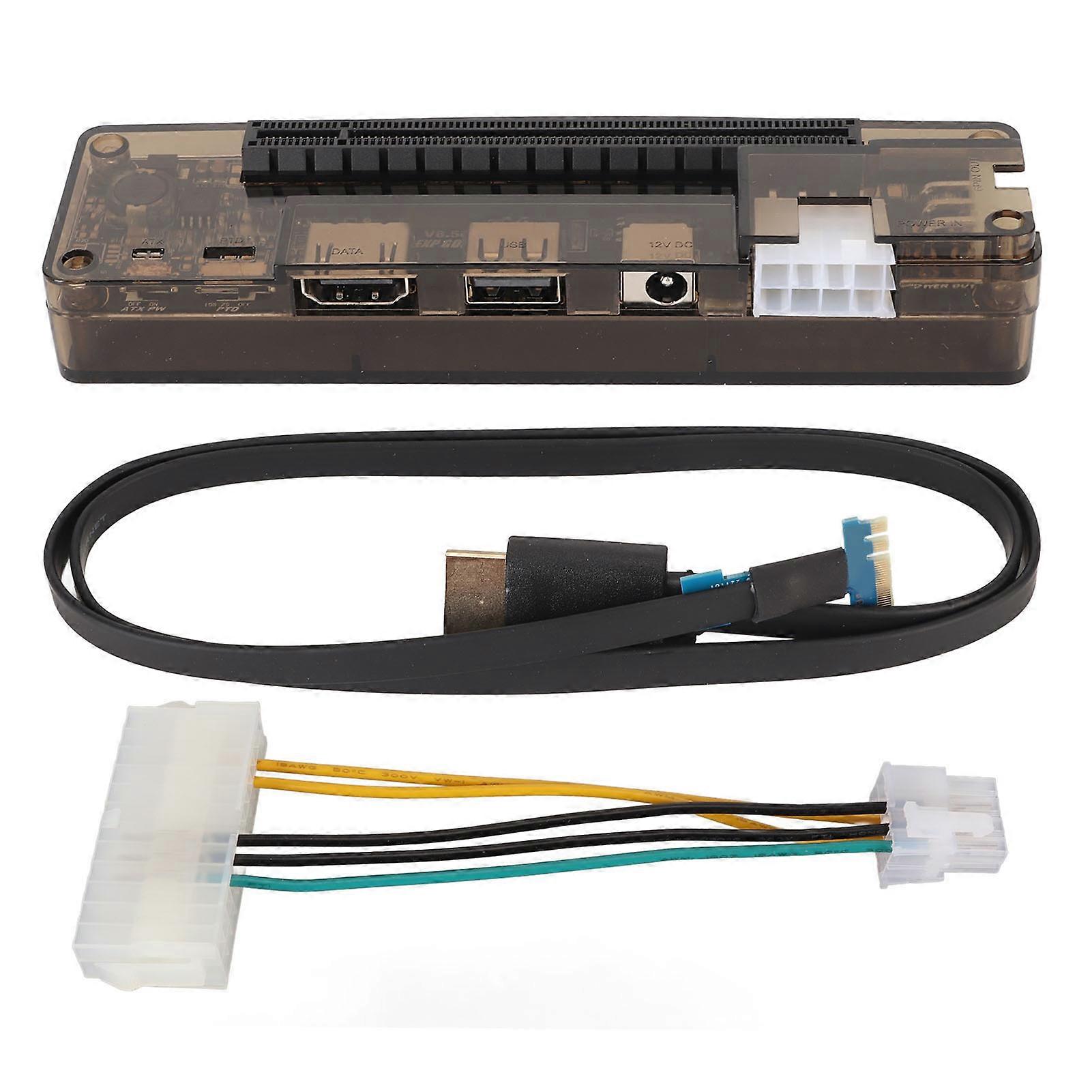 Laptop-Grafikkartendock NGFF M.2 A-Schlüssel 6Pin 8Pin Stabiles sicheres ABS Externes EXP GDC für PC-Computerspiele
