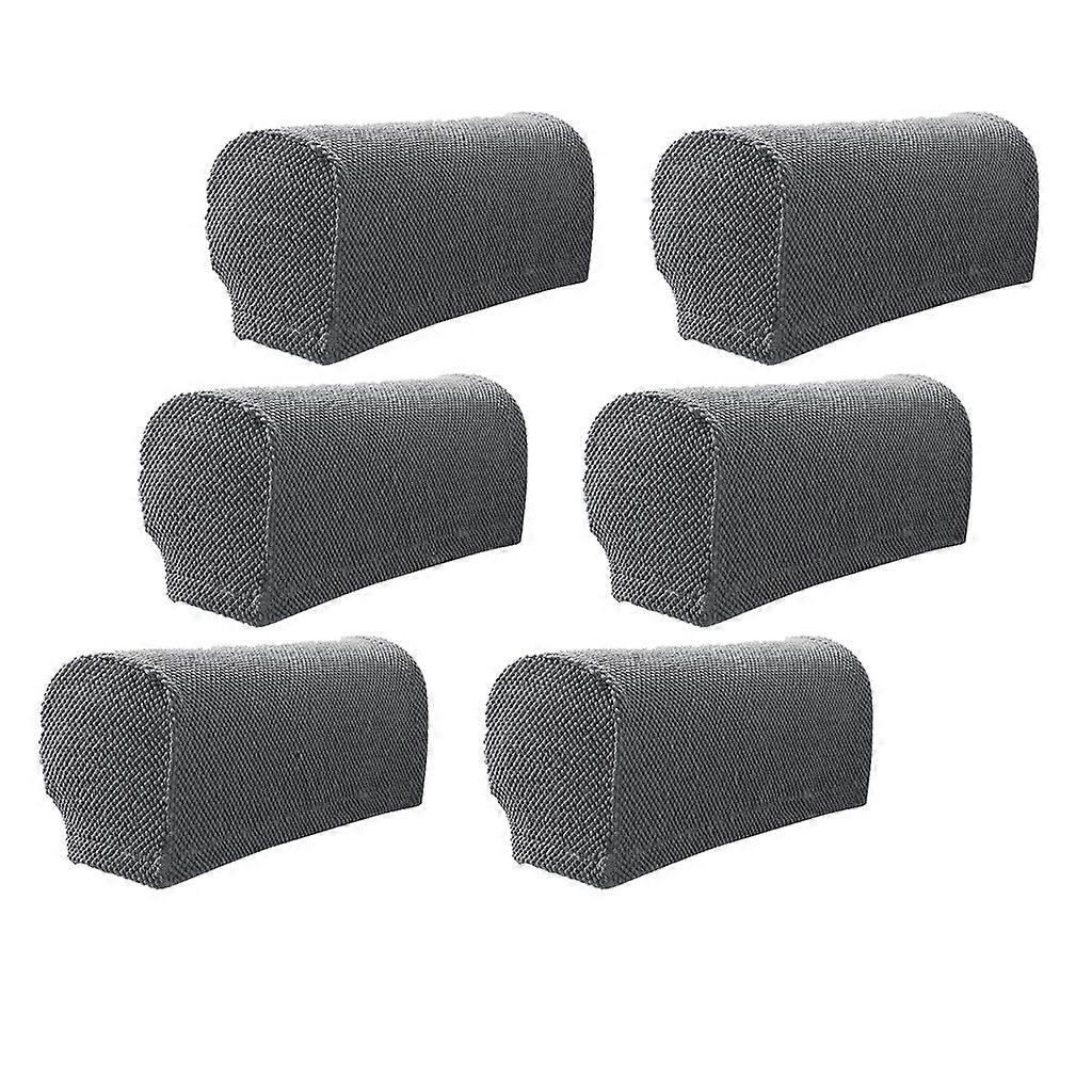 6pcs Couch Sofa Armrest Covers For Armchairs, Loveseats, Recliners Gray
