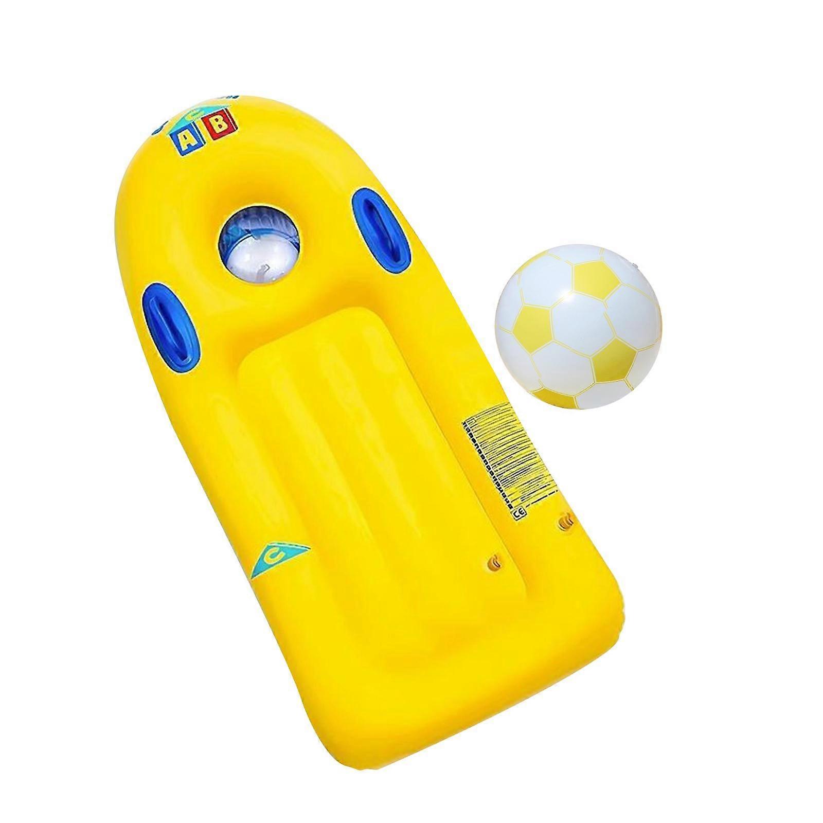 Inflatable Surfboard Toy Inflated Board for Swimming Pool Beach Activity yellow