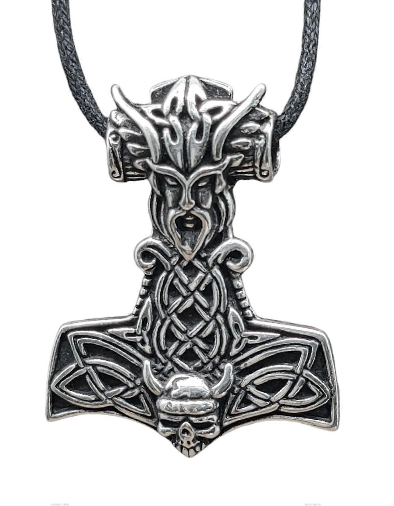 Thor's Hammer 245 with King's Chain - Silver