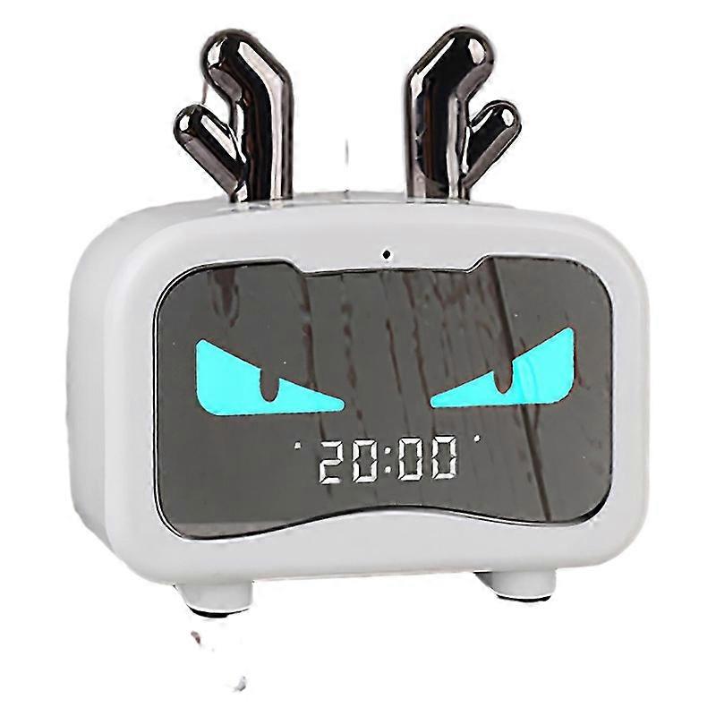 Klok Bluetooth luidspreker spiegel creatieve draagbare wekker mini audio cadeau