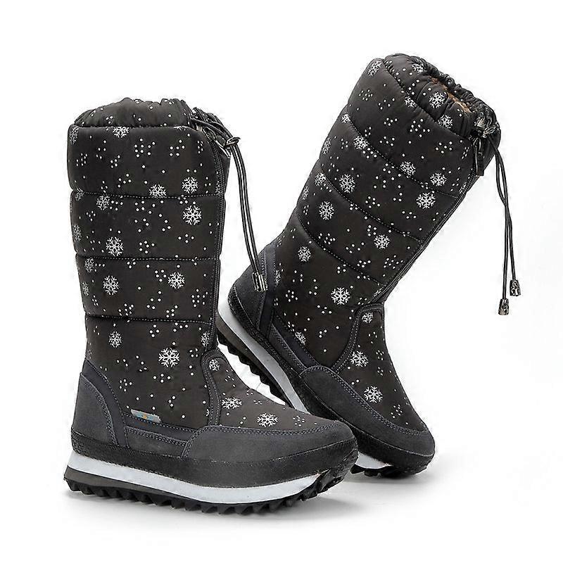 Femmes Bottes de Neige Hiver Imperméable Fourrure Doublé
