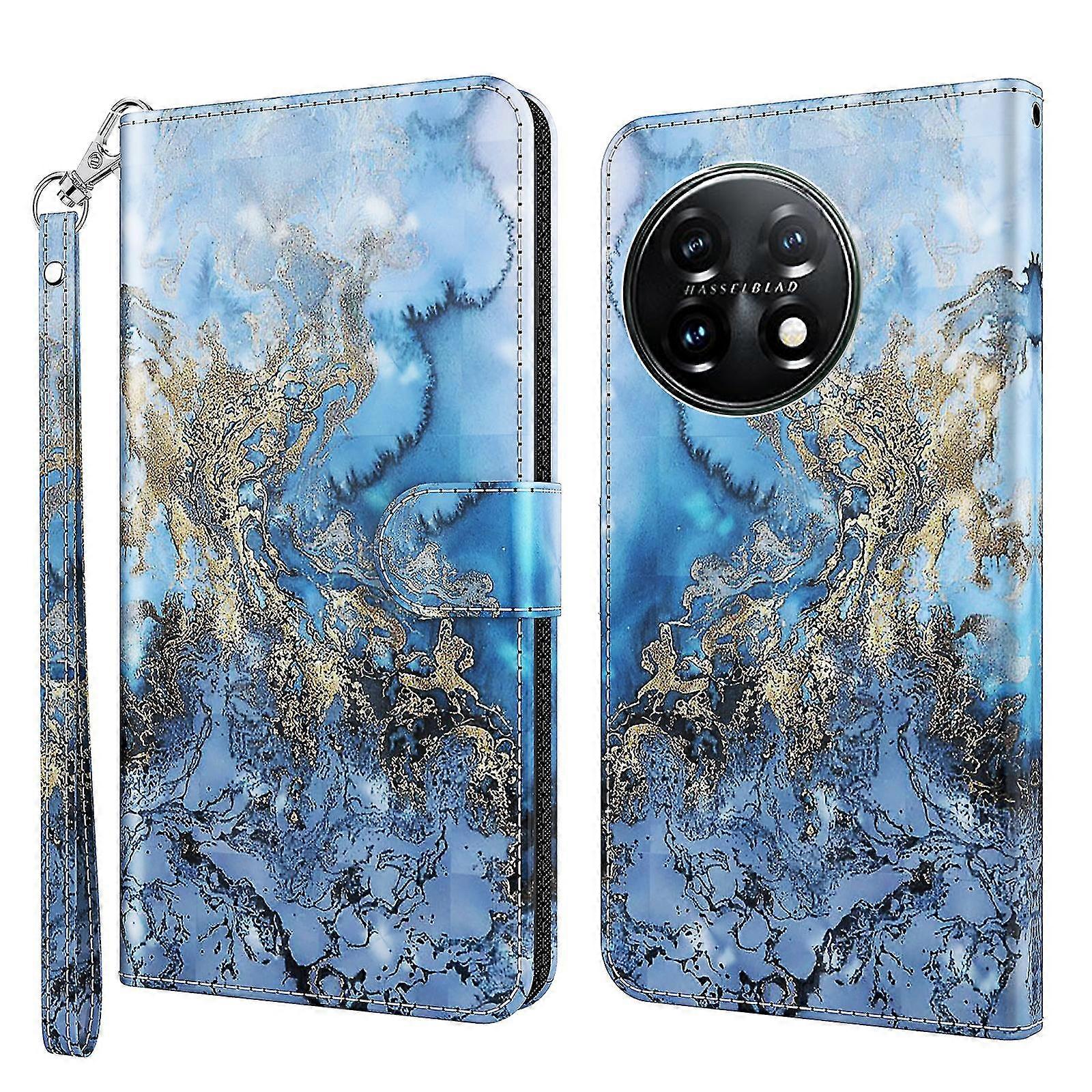 For Oneplus 11 5g Pu Leather 3d Pattern Printing Phone Case Flip Wallet Stand Protective Cover