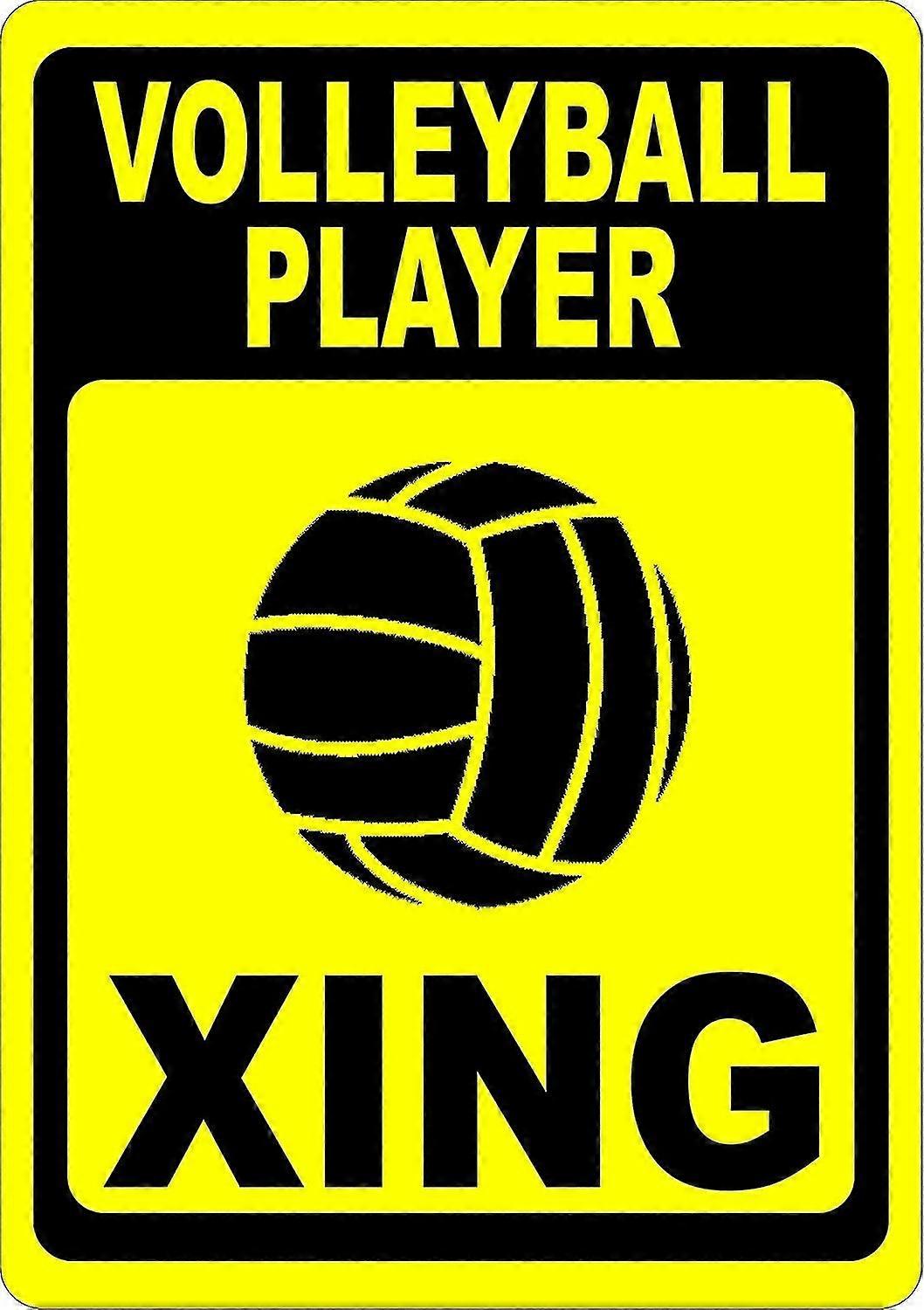 Jogador de vôlei Xing Sign. 8x12 polegadas OU 12x16 polegadas de metal. Modo 2655