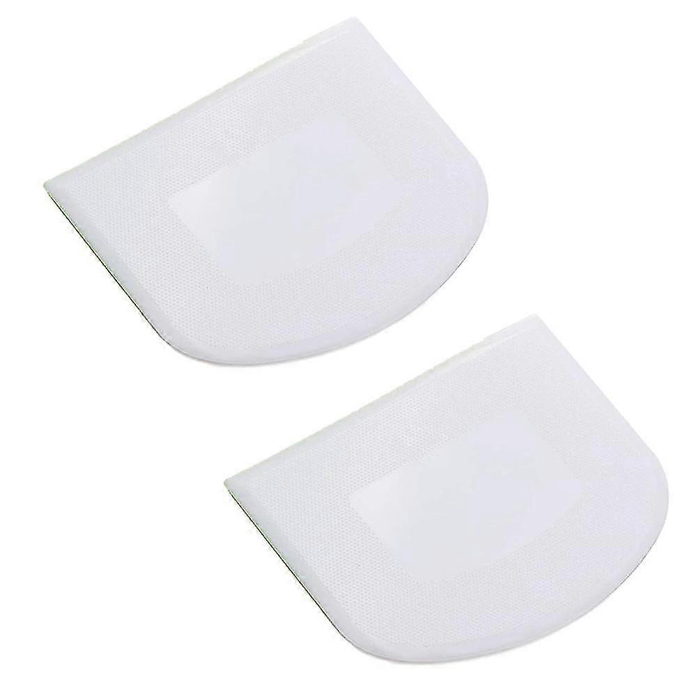 2pcs Plastic Dough Scraper Bowl Scraper, Food-grade Bench Scraper, Flexible Dough Cutter, Multipurpose