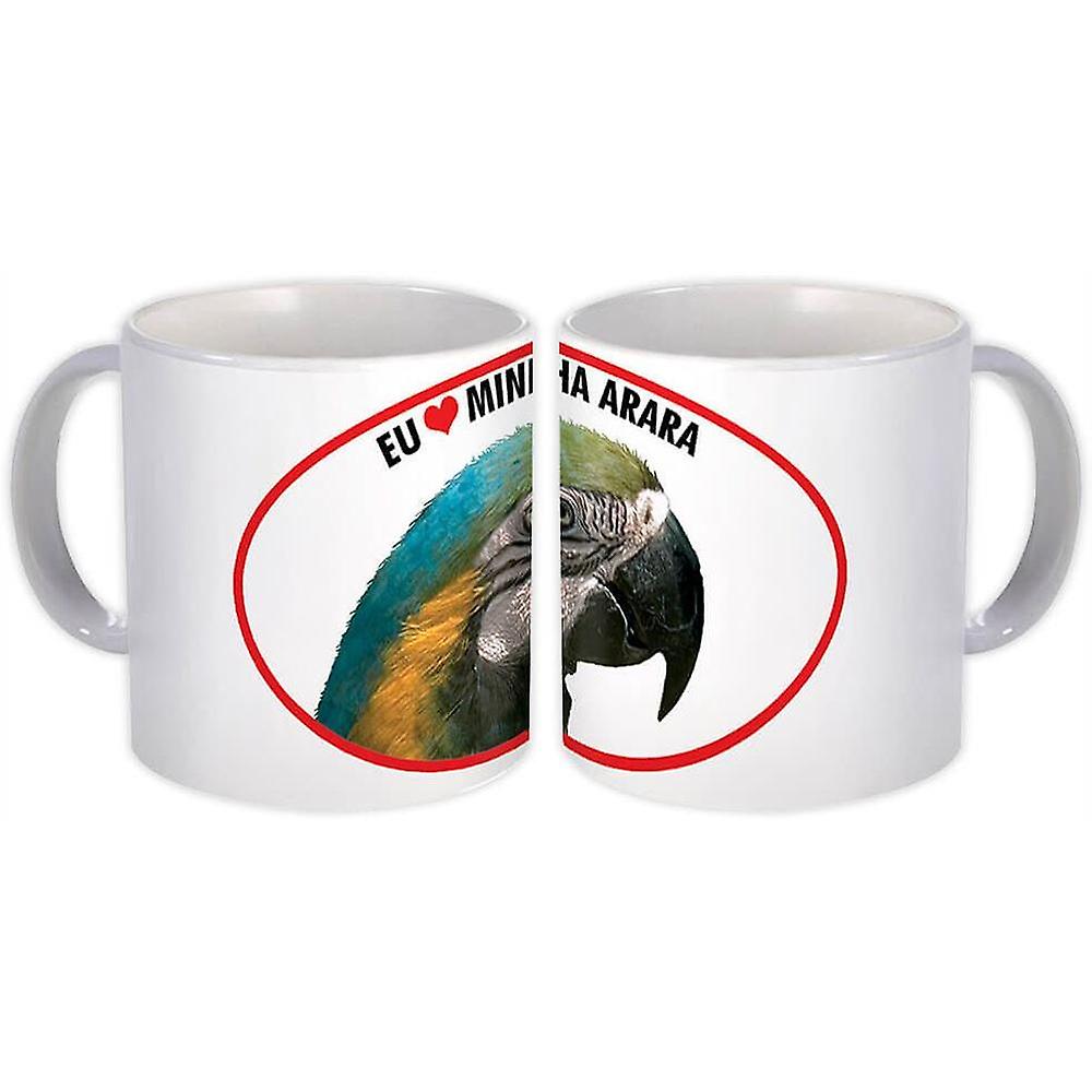 Gift Mug: Eu Amo Araras Parrot