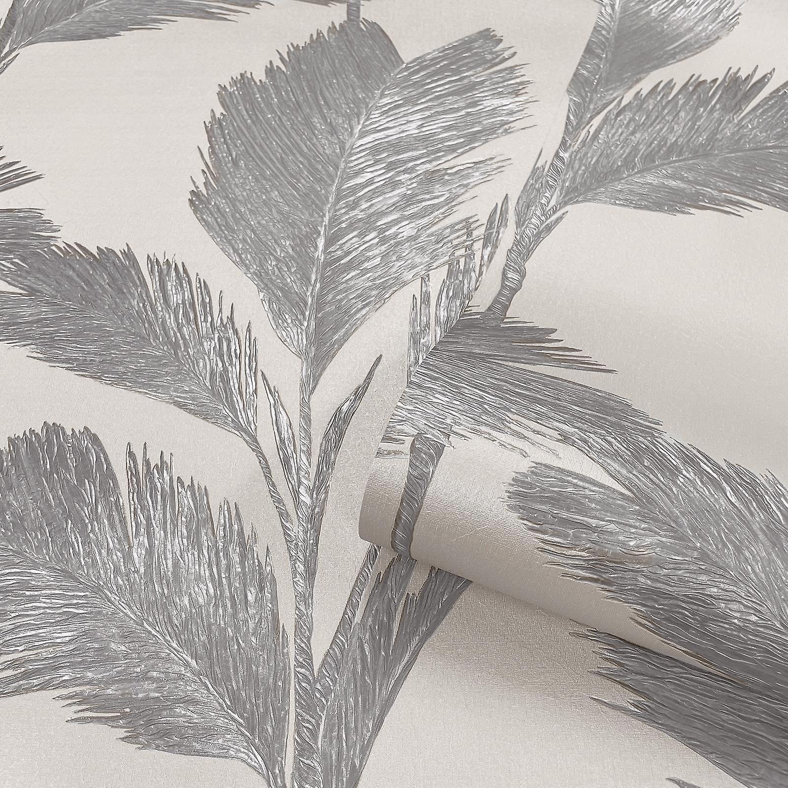 Stáhnoutá tapeta Alessia Leaf Silver Grey