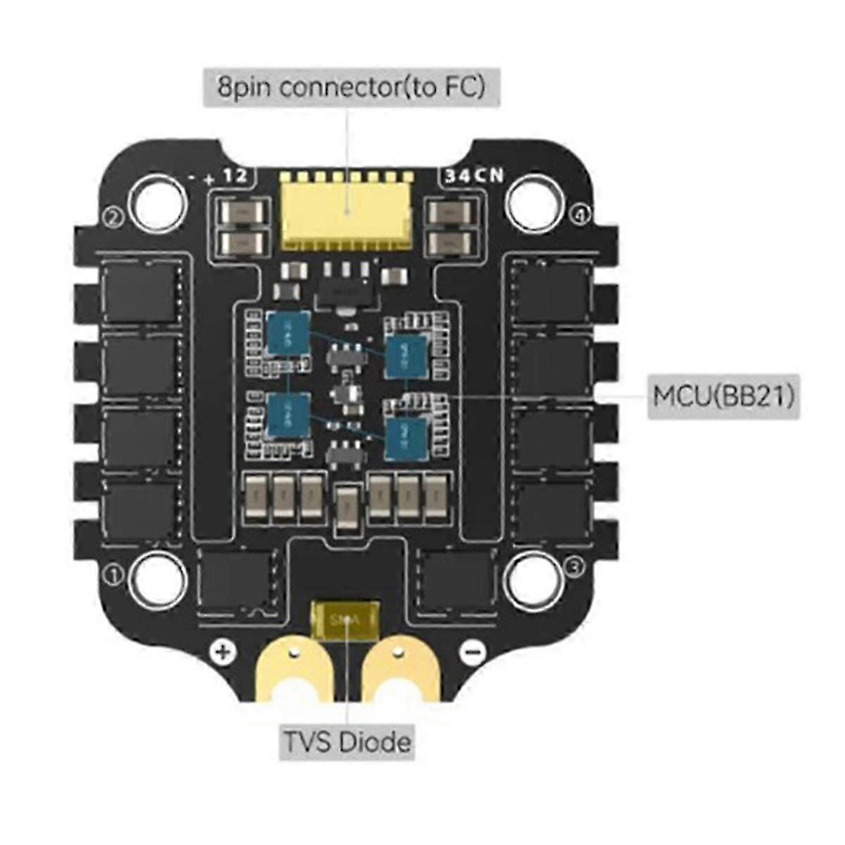 For Sb-f405-v3 Flight Control 8 Way Motor 1000uf Capacity High Frequency Low Resistance Capacitor Module