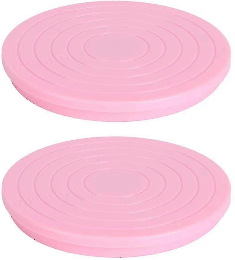 2 Pieces Of 360-Degree Mini Rotating Cake Stand