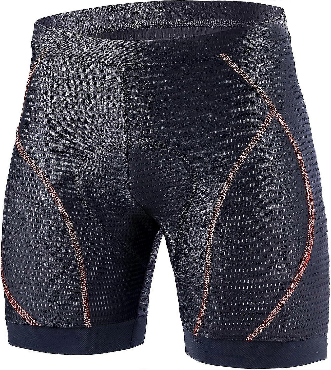 מכנסי רכיבה על אופניים לגברים מכנסיים קצרים לאופני הרים 5d מלאים בג'ל עם עיצוב סופג נושם (אדום שחור)