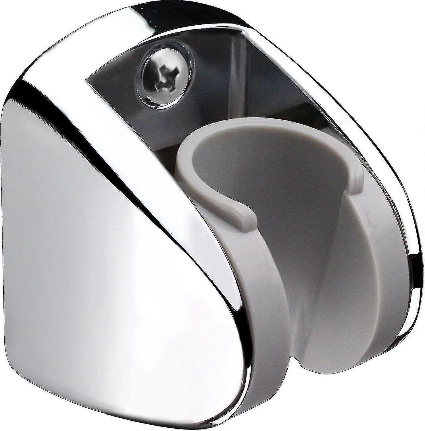 Wall Mount Shower Bracket - Height Adjustable On Wall Holder for Handheld Shower Head - Large Angle Adjustable - Chrome Finish
