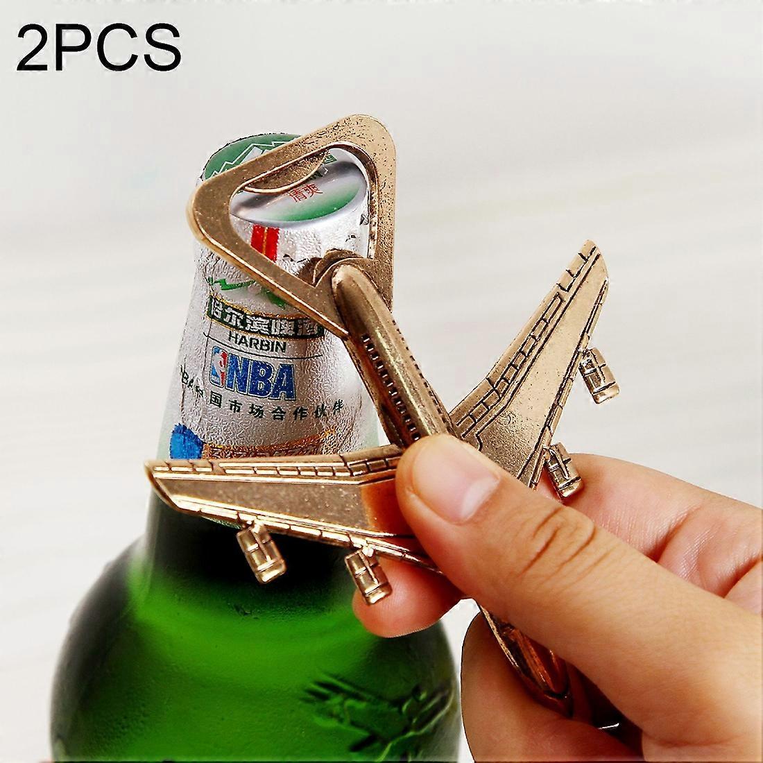 2 PCS Alloy Plane Design Beer Bottle Opener