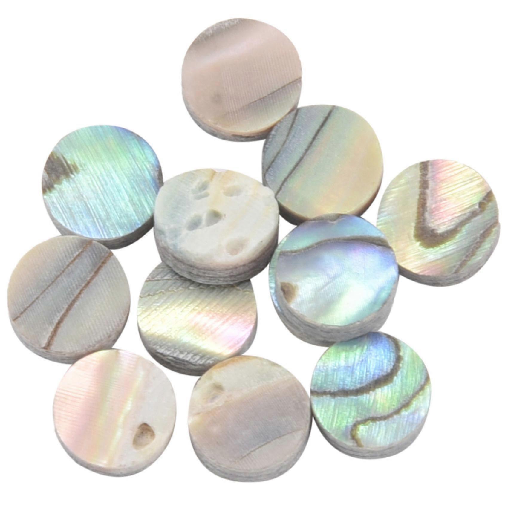 12 st Nya Zeeland Abalone Luthier Dots inlägg 6mm band sidomarkör för gitarr ukulele