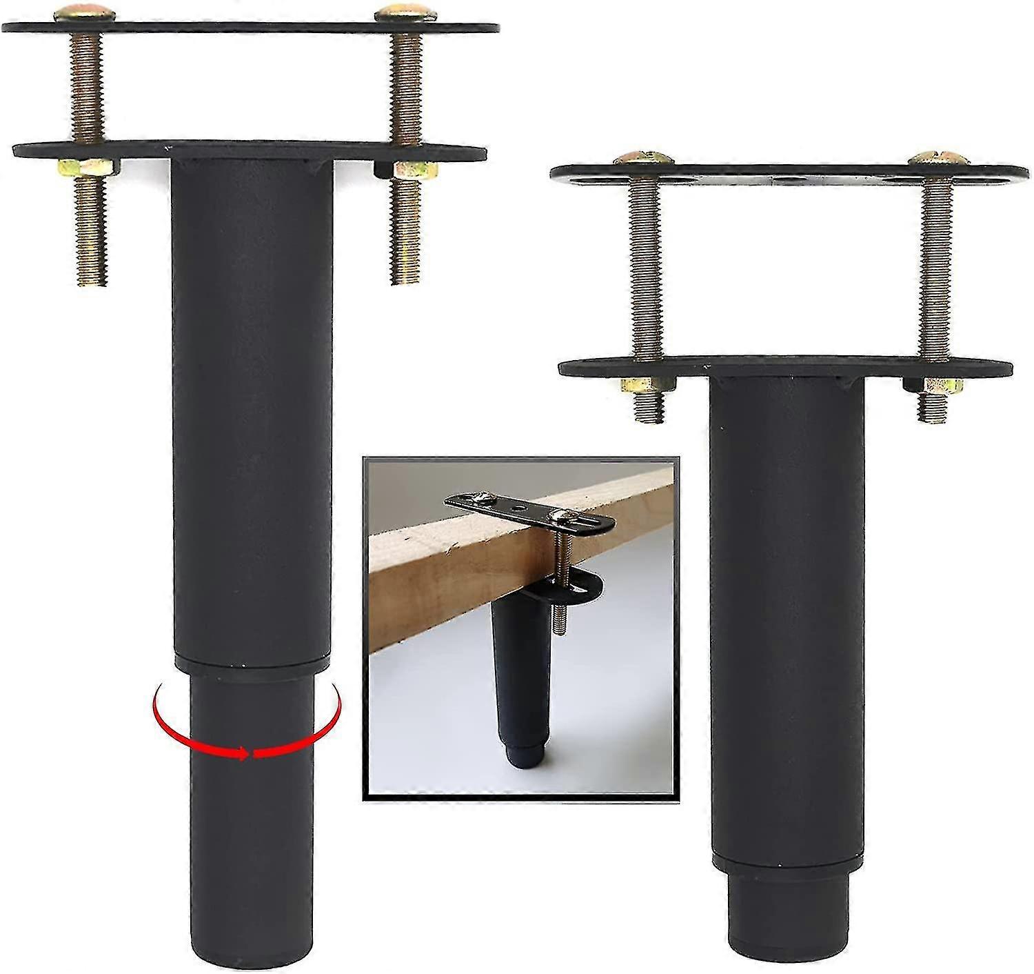 2pcs Metal Adjustable Height Center Support Leg For Bed Frame, Bed And Sofa Furniture Cabinet Foot Legs Feet Support Heavy Duty, Platform Bed Frame Re