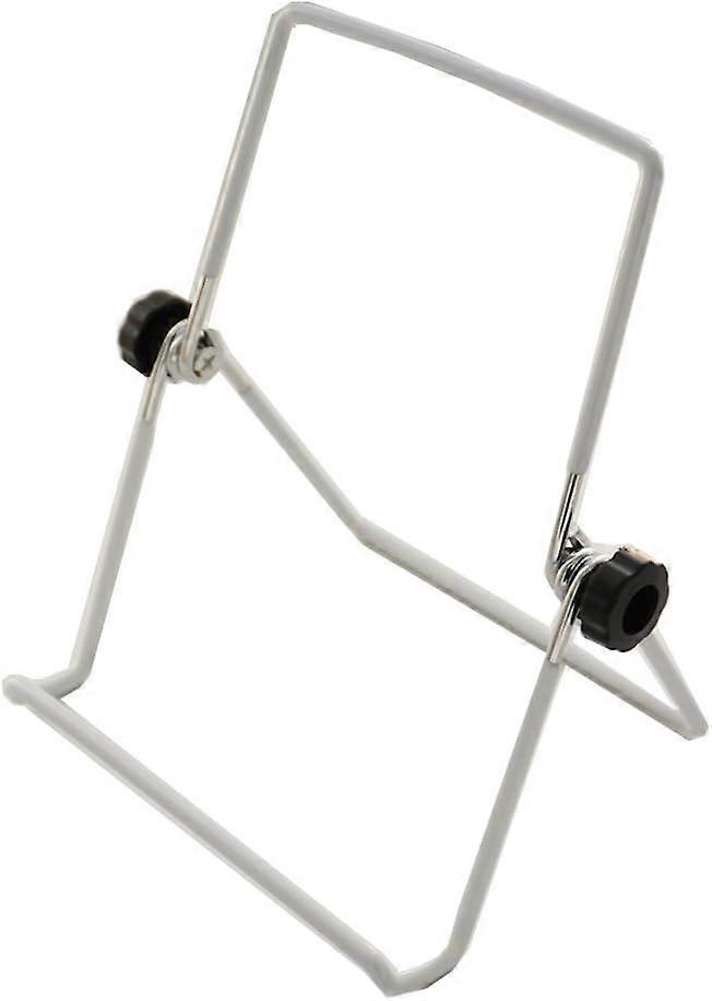 SZTXJ Set of 2 Adjustable Iron Easel Foldable Tablet Stand, Display Frames, Photo, Recipe, iPad, Art Collection, White