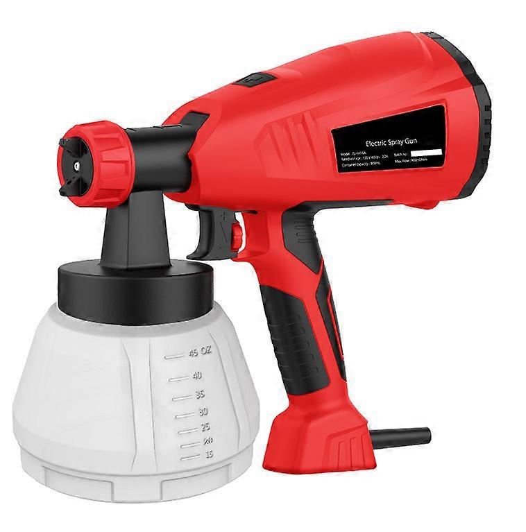 400W Paint Sprayer, Handheld Portable Spray Machine, 3 Spray Patterns, 3 Nozzle Sizes (1.3/1.8/2.6mm), Adjustable Valve Knob, with 1300ml Container
