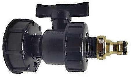 Ibc Adapter, S60x6 Ibc Tank Fittings - Barbed Hose Outlet Water Fitting Kits (S60 X 6 + Valve + 3/4" Fitting)