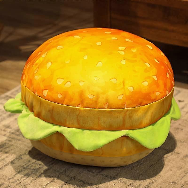 Large 3D Simulation Burger Plush Pillow Sofa,Funny Food Stuffed Cheeseburge Cushion