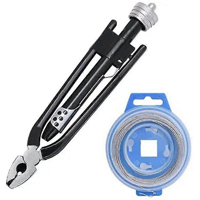 6-tums flygplanstång Set Lock Twist Tool / 50m Roll 0.8mm Låstråd