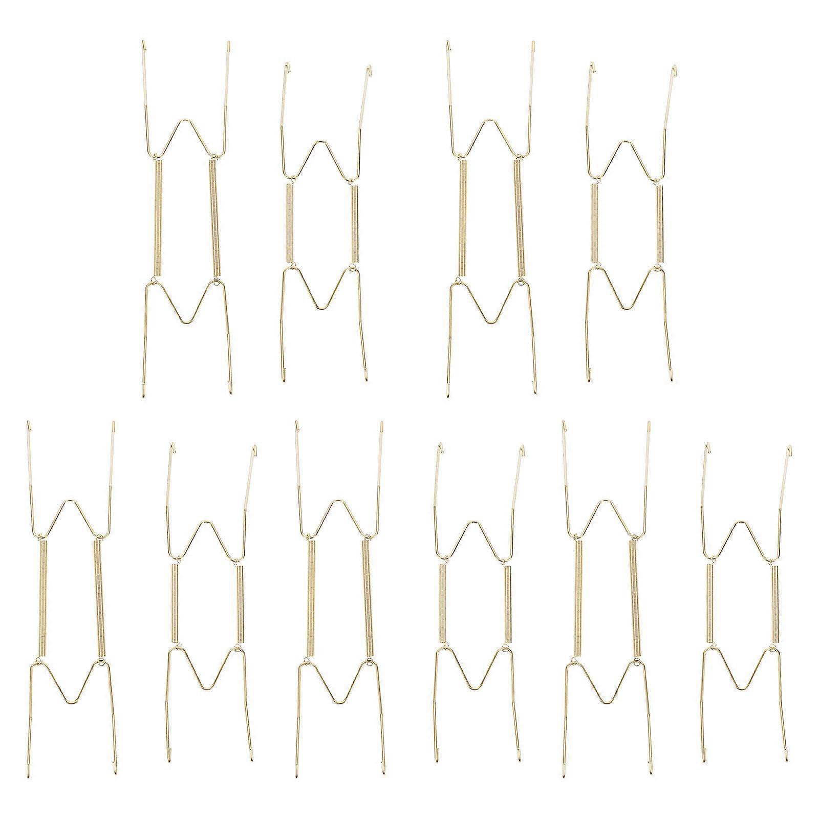 10pcs Wire Plate Hanger Plate Spring Hook Wall Plate Hanger for Decorative Plate