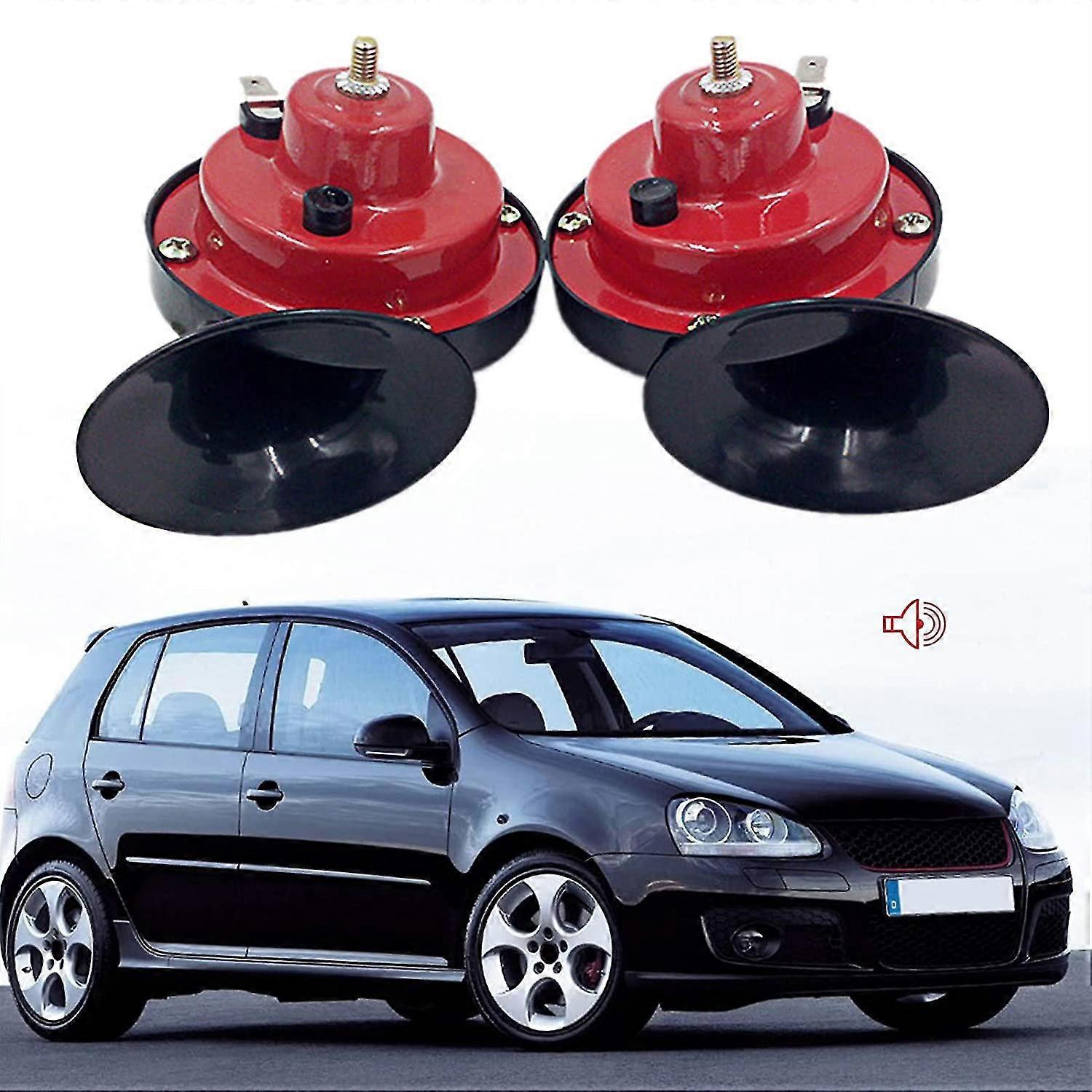 צופר רכב בטון כפול, 2pcs 300db סופר חזק רכבת קרן קרן אוויר קרניים 12v