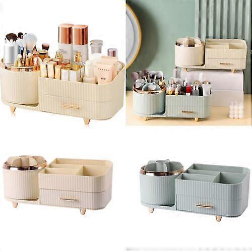 360 Rotating Makeup Organizer for Vanity with Drawers, Large Capacity Cosmetic Display Cases