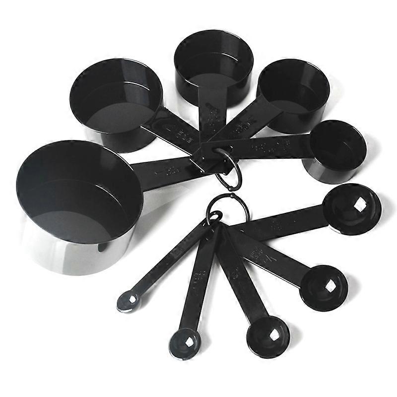 Weighing Spoons Portable Lightweight Convenient Black Baking Coffee Measuring Spoons Cups for Home