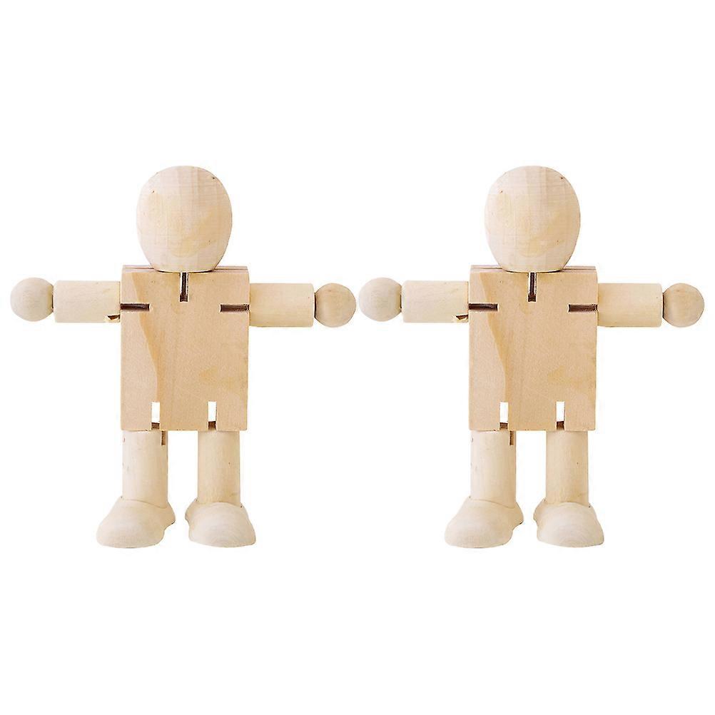 2 قطعة مانيكوين جسم خشبي نموذج فنان شخصية بشرية شخصيات ذكور خشبية شخصيات نسائية خشبية شخصية خشبية متحركة