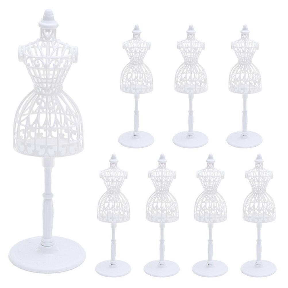 8st Dockklänning Skyltdocka Modell Stativ För Dockklänningar Display Rack Doll Klänning Displayhållare