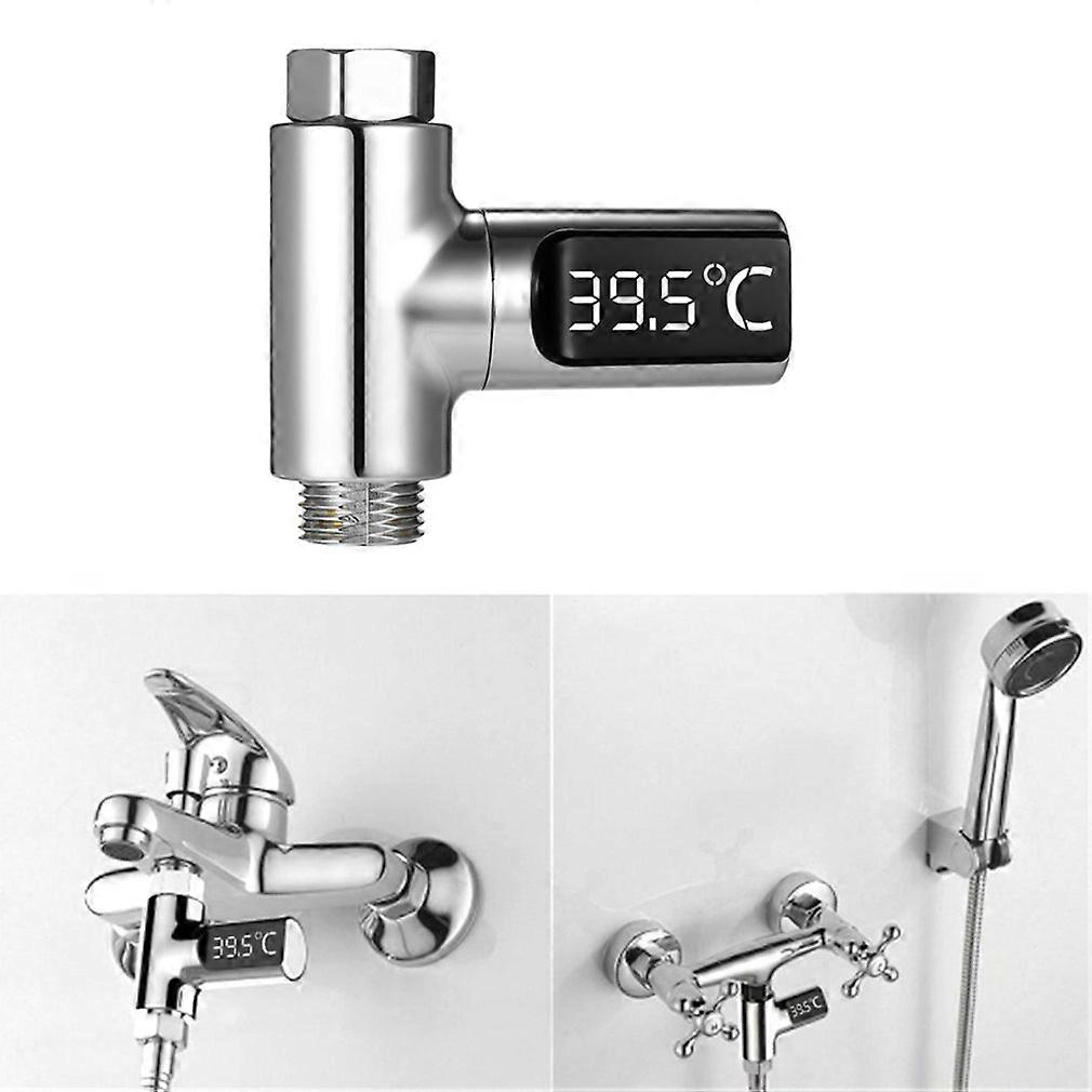 Display a LED Termometro doccia acqua Autogenerante Elettricità Monitor della temperatura dell'acqua Contatore intelligente di energia