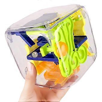 Big Size 3D Puzzle Cube Maze Toy Transparent Six-Sided Rolling Ball Game Balance Training Educational Maze Toy
