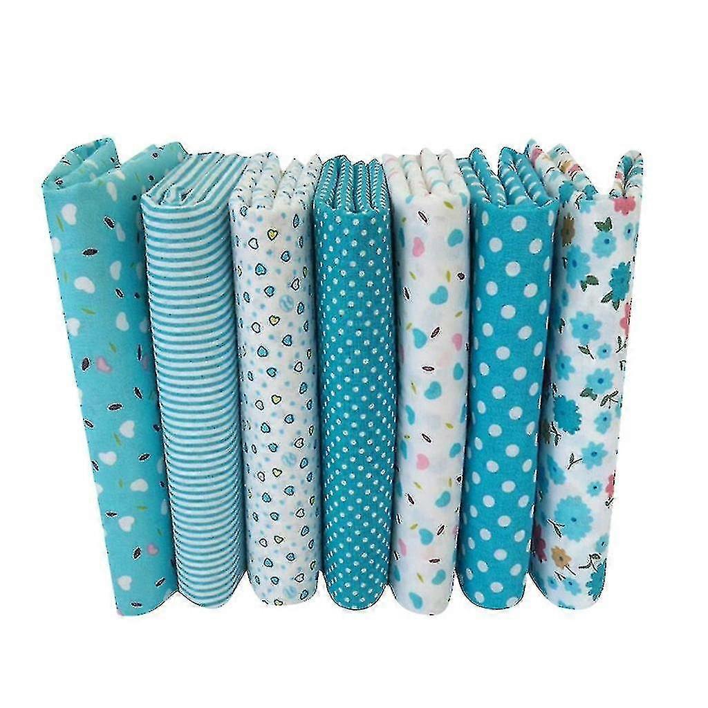 7pcs Cotton Craft Fabric Bundle Patchwork Squares Quilting Sewing Patc