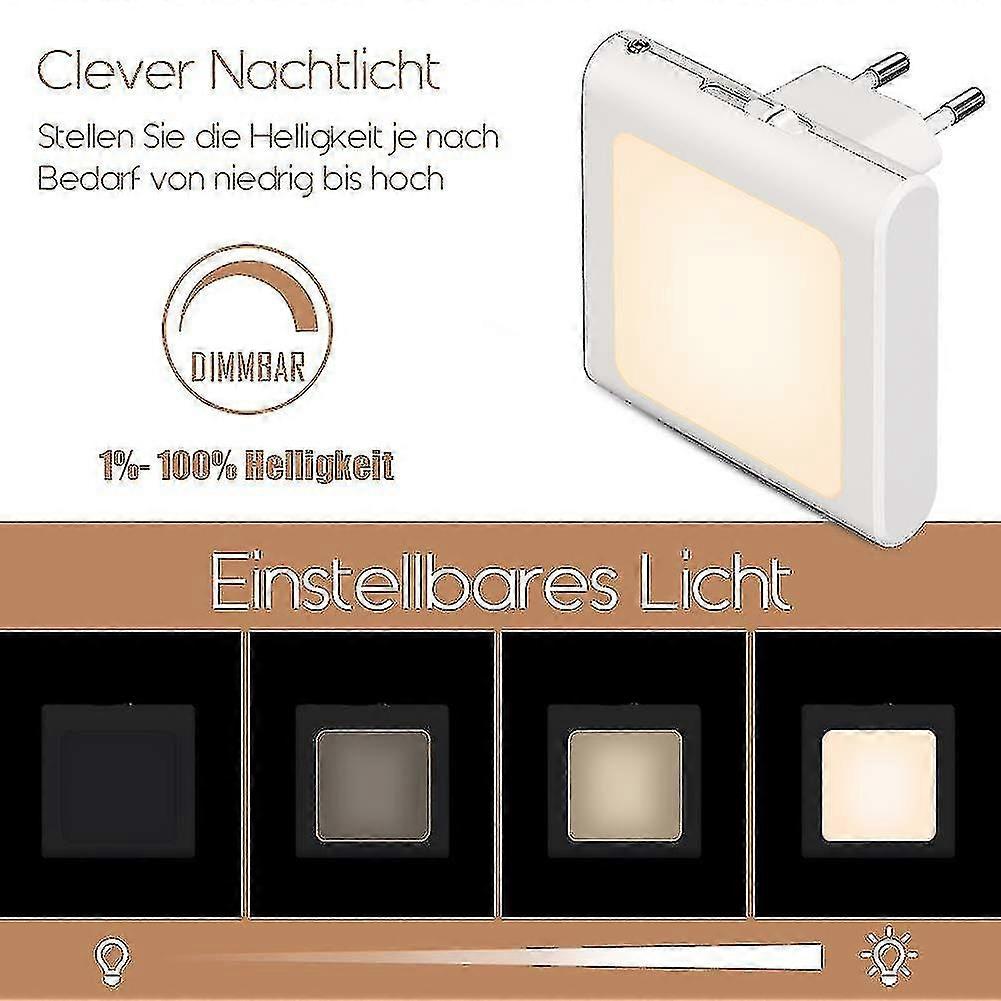 مقبس ضوء الليل مع مستشعر الشفق 2 سطوع قابل للتعديل بلا حدود اتجاه Lig