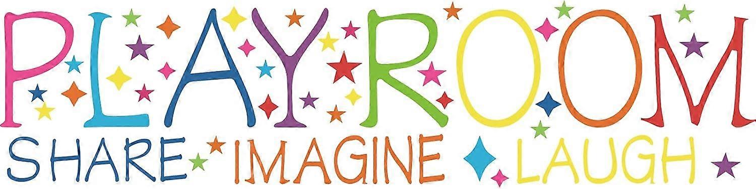 1 Sheet Colorful PVC Wall Stickers Word Play Room Vinyl Wall Decor Inspirational Quotes Wall Decals Removable Wall Decor for Play Room Toy Room Decora