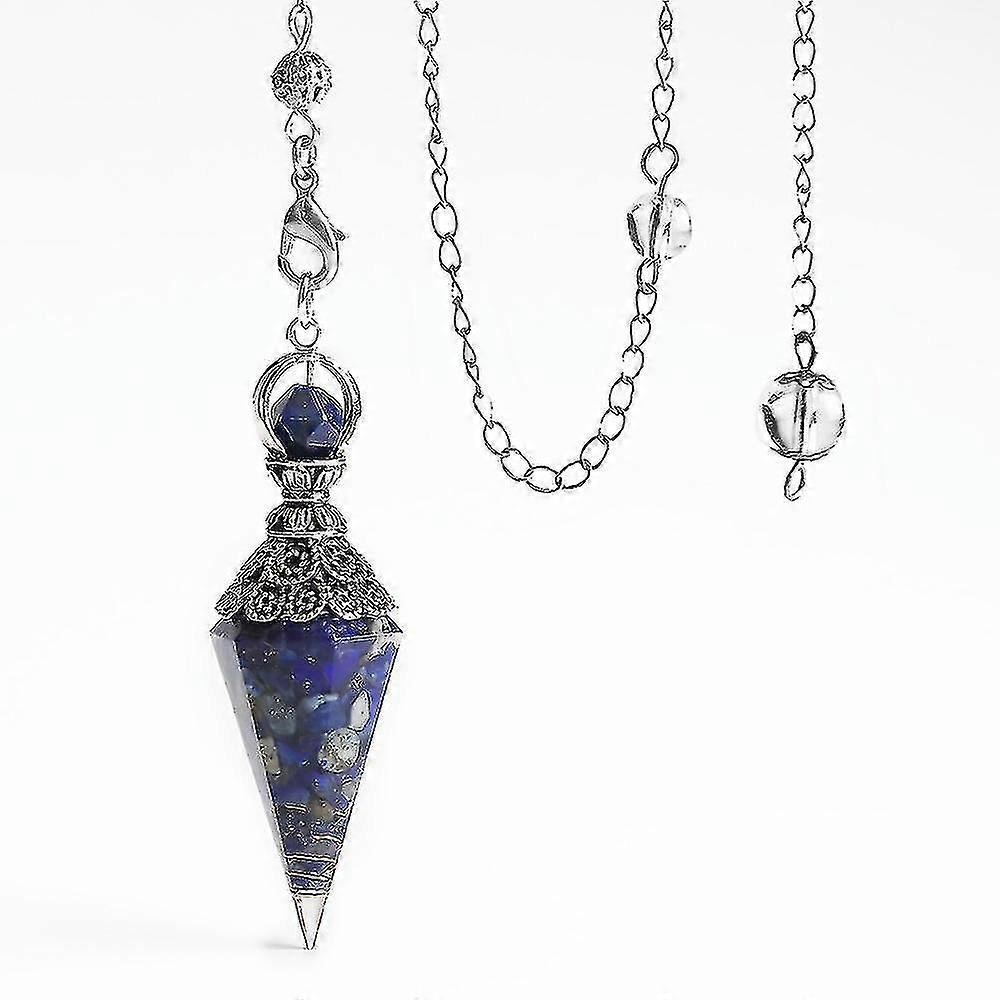 6 Facet Hexagonal Point Pendant Pendulum Dowsing Bcing Ual Resin Mst Amethyst Pendulums Necklace
