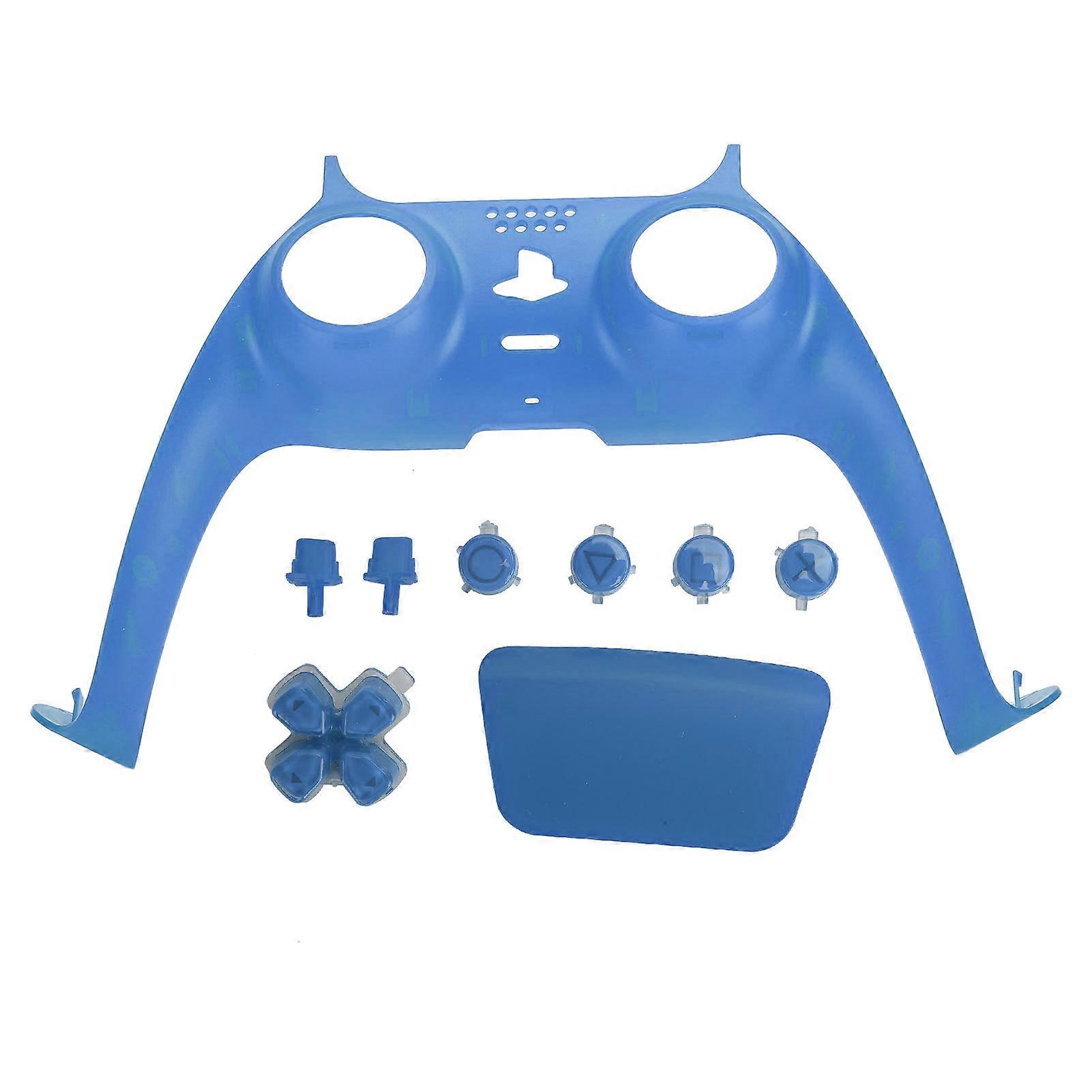 Game Controller Decorative Strip Cover with Buttons Set Replacement for PS5 GamepadBlue