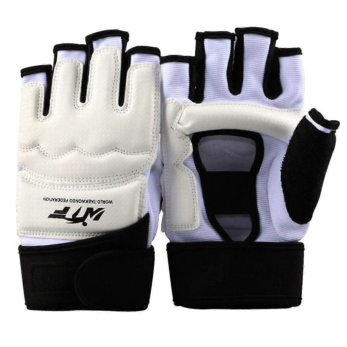 Boxing Gloves Sparring Kick Gym Exercise Half Mitt Leather