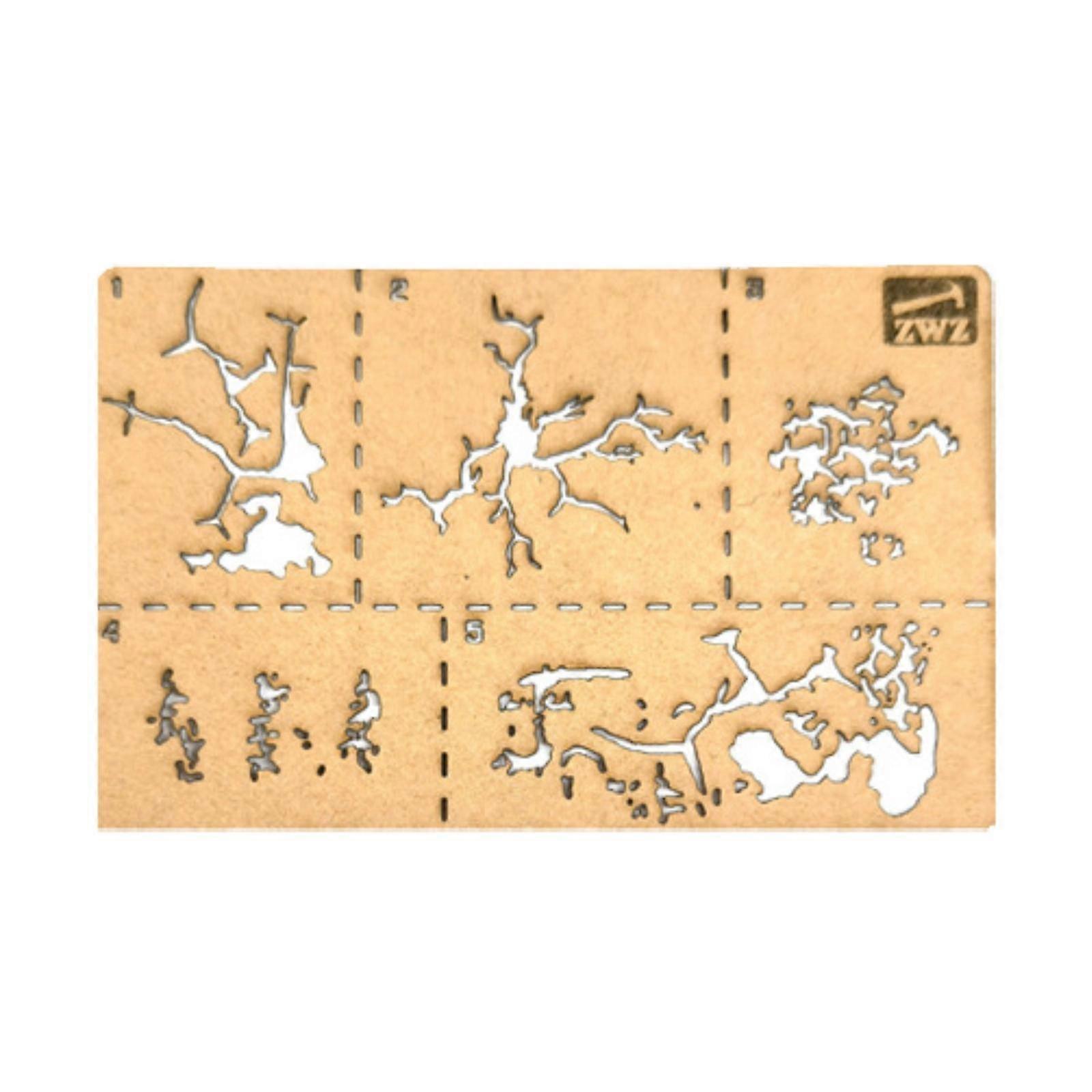 Graffiti Stencil Card Drawing Tires Track Spray Paint for Fabric Wood Canvas Crack Effect Pattern