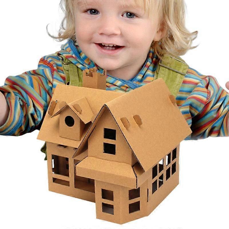 من الورق المقوى مسرح البيت تلوين البيت من الورق المقوى ألعاب هشة KT Board DIY صنع زراعة الخيال الصبر و